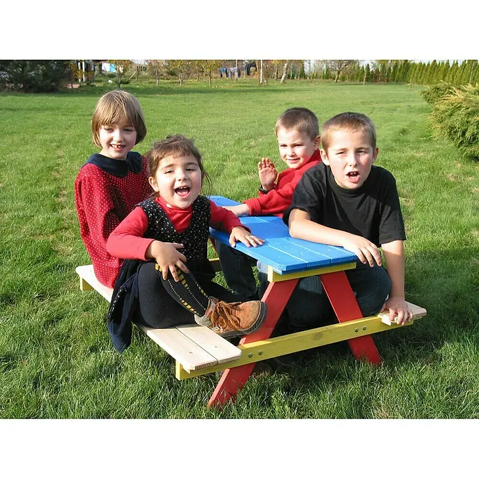 Dobar Kinder-Picknicktisch - 90 x 85 x 45 cm, Geeignet für: Bis zu 4 Kinder - Stimmungsaufnahme