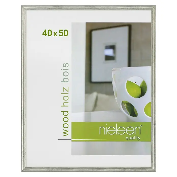 Nielsen Marco de fotos Ascot - Plateado, 40 x 50 cm, Madera - Vista frontal