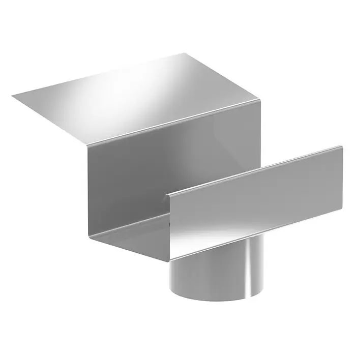 Sarei Piccolo Rinnenstutzen - Nennweite: 70/60 mm, Aluminium, Natur - Linke Seitenansicht
