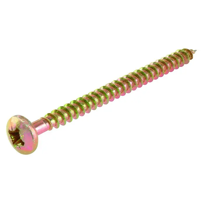 Stabilit Spanplattenschraube - Ø x L: 4,5 x 50 mm, Passiviert, 60 Stk., Panhead, Kopf-Kreuzschlitz (Pozidriv) - Ansicht von oben