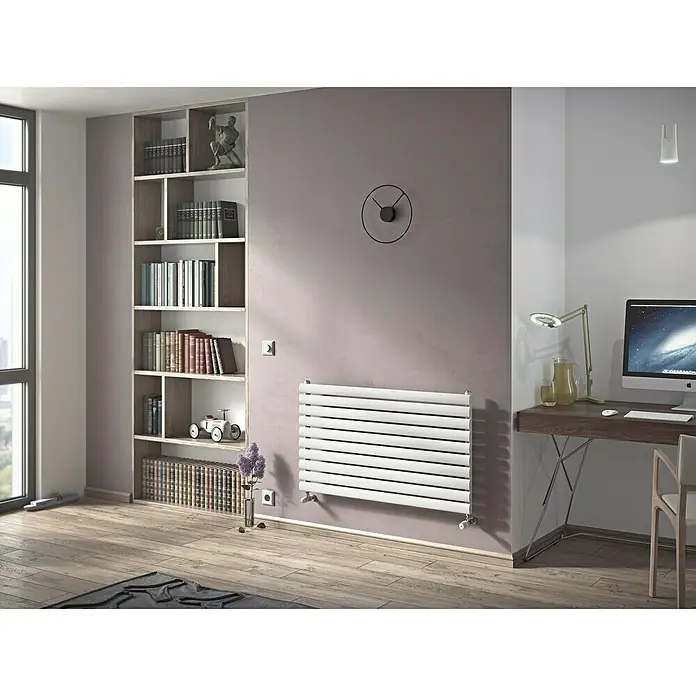 Ximax Raumheizkörper Fortuna Horizontal - 100 x 58,4 cm, 600 W, Weiß - Vorderansicht
