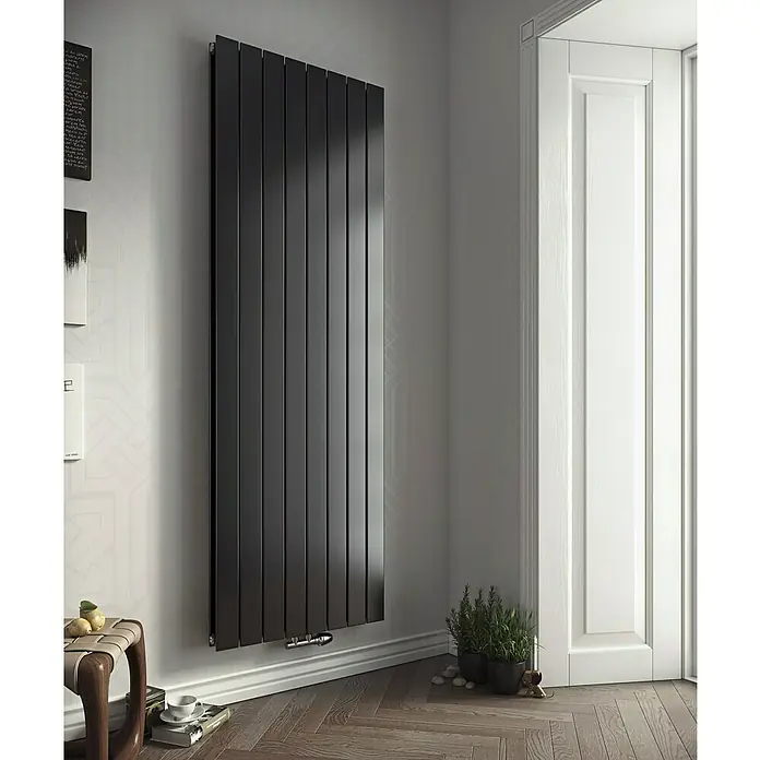Ximax Raumheizkörper P1 Duplex - 44,5 x 180 cm, Anschlüsse: Unten mittig, 1.182 W, Anthrazit - Vorderansicht