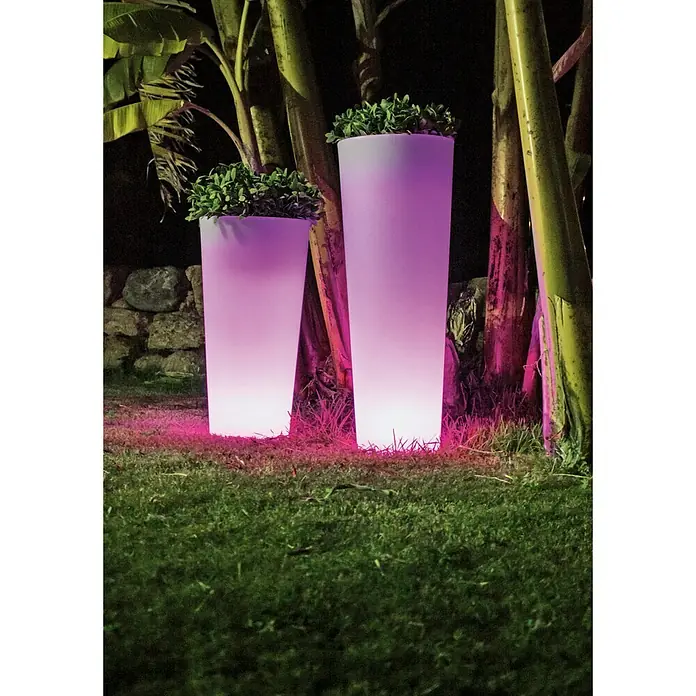 New Garden Maceta LED Ficus 80 - Polietileno, Altura: 800 mm