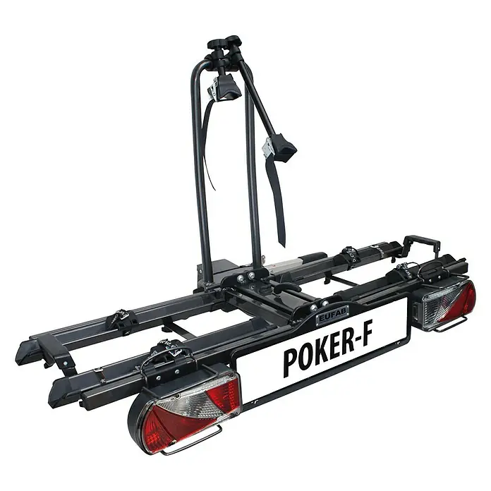 Eufab Fahrradträger Poker-F - Geeignet für: 2 Fahrräder, Traglast: 60 kg, Passend für: Fahrzeuge mit Anhängerkupplung