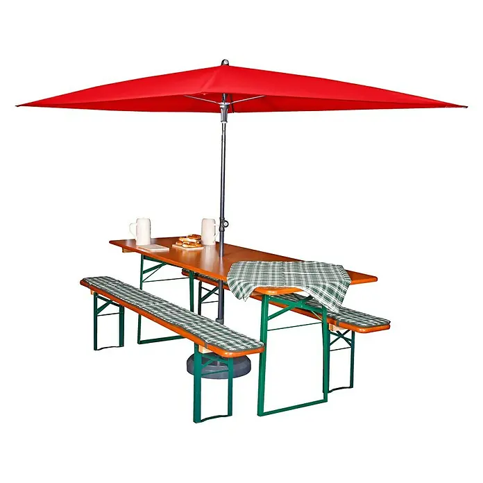 Doppler Sonnenschirm Sunline Waterproof - Rot, 230 x 190 cm - Anwendungsbeispiel