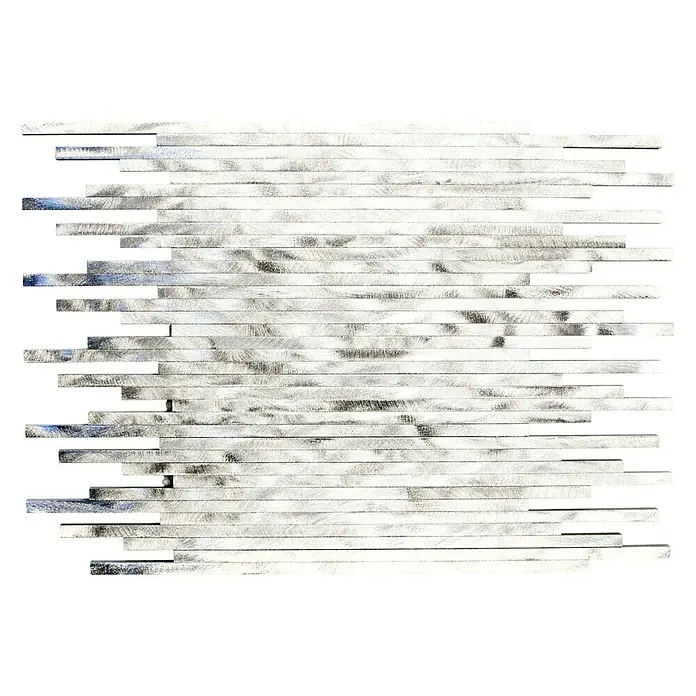 Mosaikfliese Verbund ALF L101F - 27,2 x 30,2 cm, Silber, Matt - Ansicht von oben