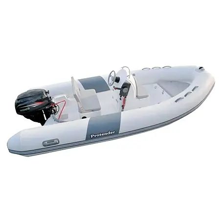Protender  Lancha neumática Lux SX 420 con motor Hidea 15 HP arranque manual