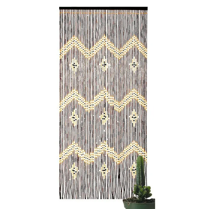 Cortina para puerta Jaipur - Beige/Marrón, 90 x 200 cm - Vista frontal