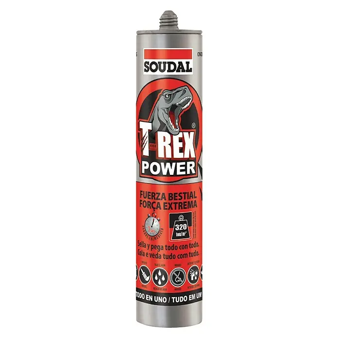 Adhesivo para montaje universal T-Rex Power - Blanco, 290 ml