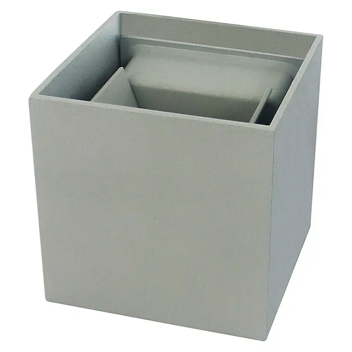 Starlux LED-Außenwandleuchte Umea - 8 W, 10 x 10 x 10 cm, Anthrazit, IP54 - Vorderansicht