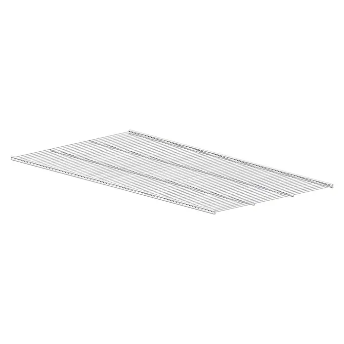 Lundbergs Gitterfachboden - L x B x H: 1.816 x 494 x 14 mm, Weiß, Geeignet für: Regale - Vorderansicht