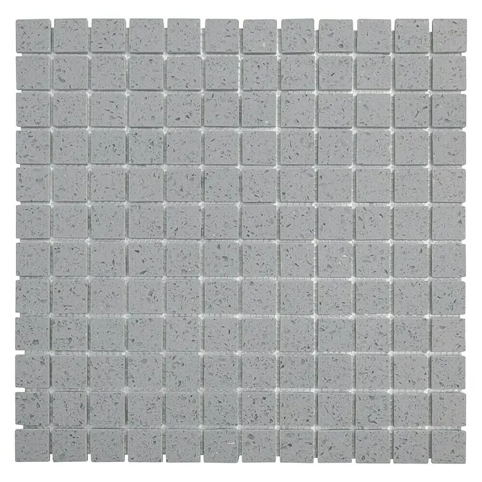 Mosaikfliese Quadrat Artifical XCM ASM23 - 30,5 x 30,5 cm, Grau, Glänzend - Ansicht von oben