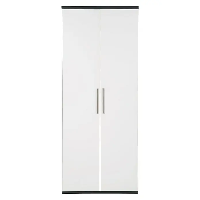 Phönix Chicago Regal - L x B x H: 40 x 80 x 196 cm, Weiß/Schwarz, Traglast: 5 kg/Boden - Anwendungsbeispiel