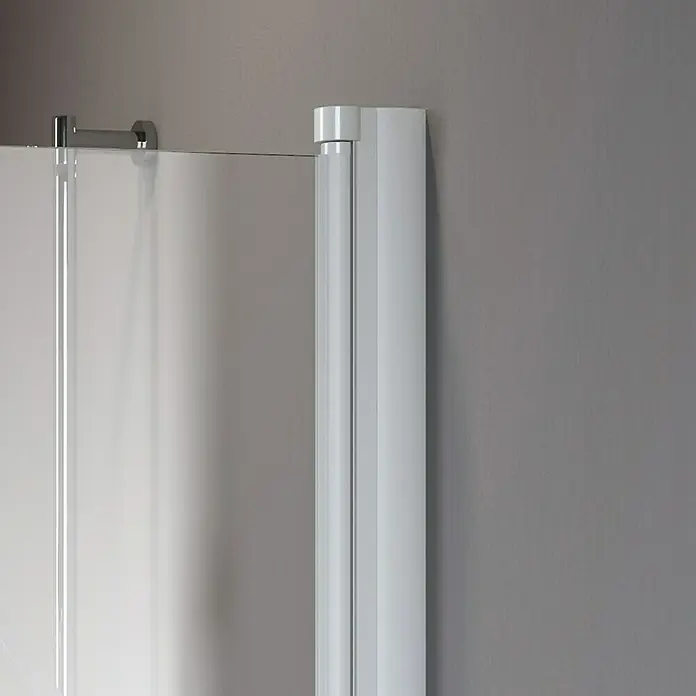 Camargue Vario Íves zuhanykabin W11 - Bevont, Vastagság: 6 mm, Fehér - Elülső nézet