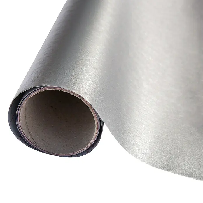 D-c-fix Designfolie - 150 x 67,5 cm, Silber, Selbstklebend - Vorderansicht