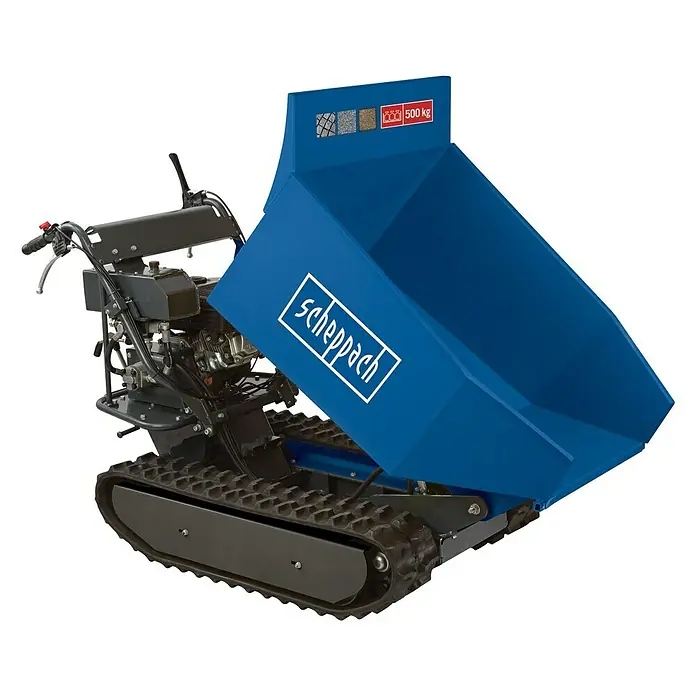 Scheppach Kettendumper DP 5000 - Hubraum: 196 cm³ - Vorderansicht
