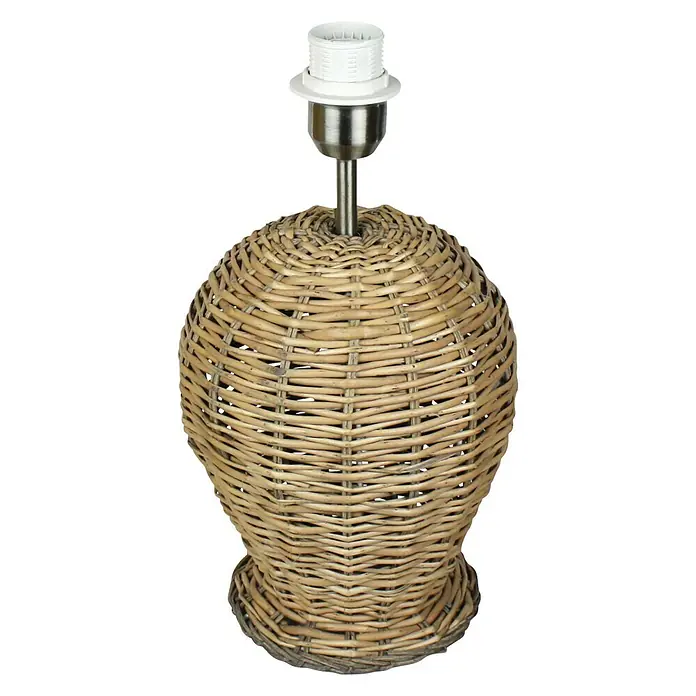 Home Sweet Home Lampenfuß Rattan - 40 W, Farbe: Braun, Höhe: 45 cm