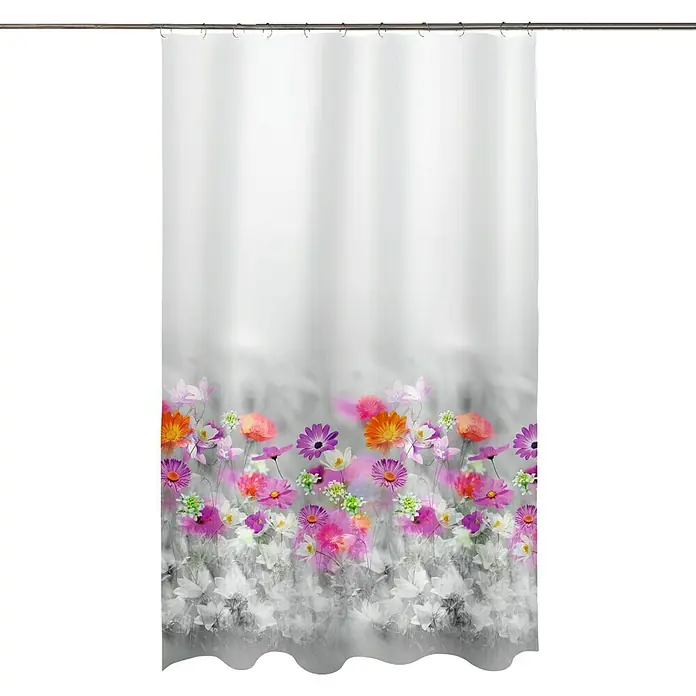 Spirella Cortina de baño textil Abella - An x Al: 180 x 200 cm, Blanco, Multicolor