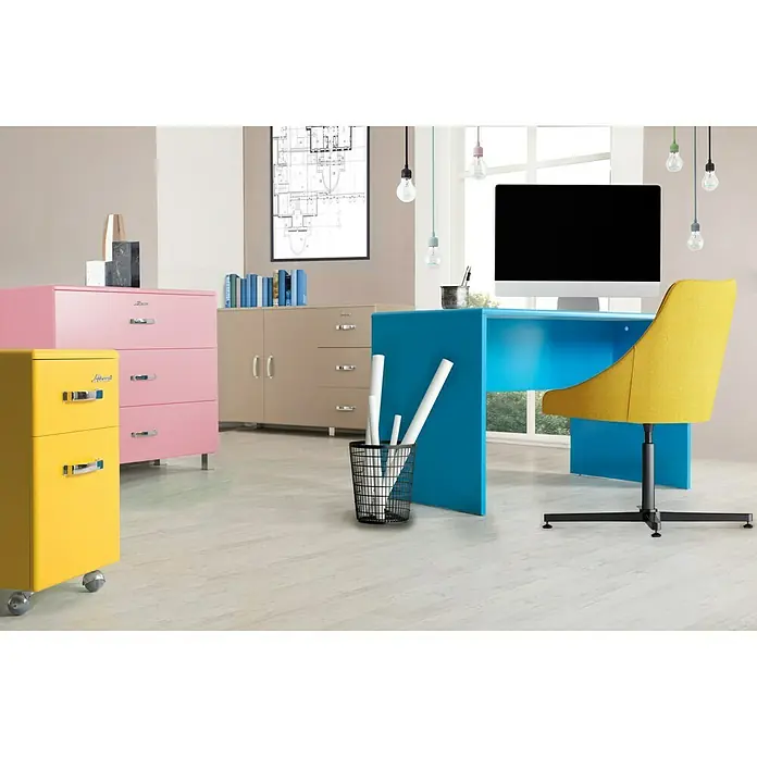 Phönix Miami Kommode - L x B x H: 43 x 97,6 x 88,8 cm, Rosa, Anzahl Schubladen: 3 Stk. - Stimmungsaufnahme