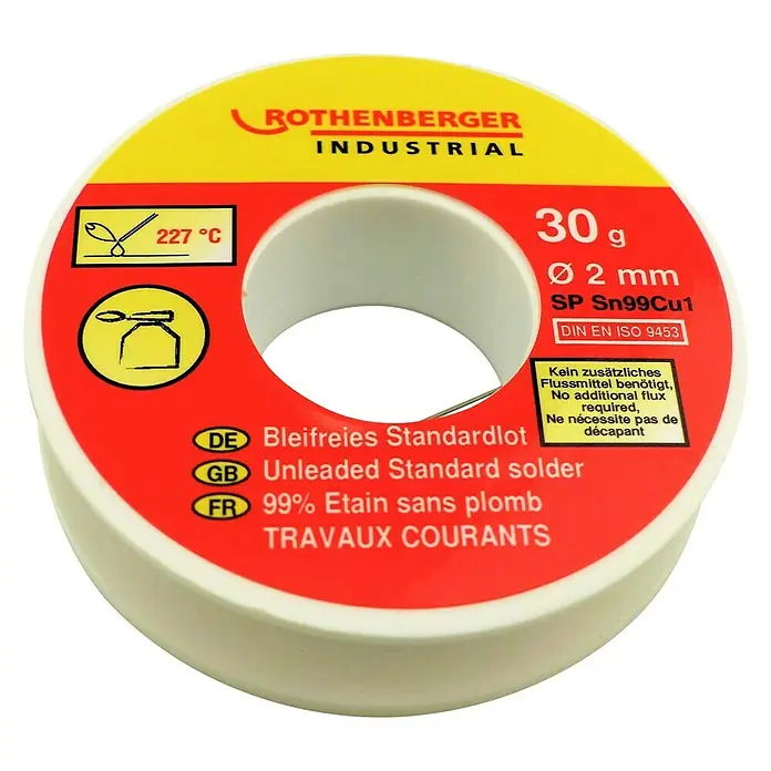 Rothenberger Industrial Standardna žica za lemljenje - Promjer: 2 mm, 30 g - Pogled sprijeda