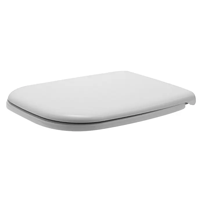 Duravit D-Code WC-Sitz Compact - Mit Absenkautomatik, Duroplast, Weiß - Vorderansicht