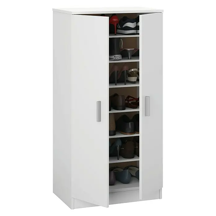 Zapatero Basic - L x An x Al: 36 x 55 x 108 cm, Blanco