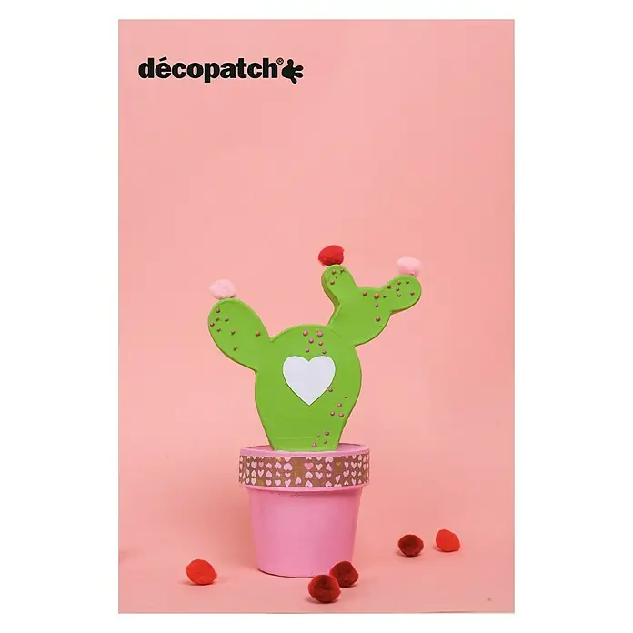 Décopatch Pieza decorativa Cactus del Oeste - 1 ud., Cartón, 8 x 19 cm