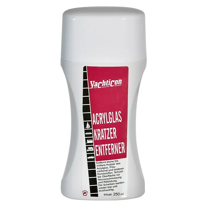 Yachticon Eliminador de arañazos de vidrio acrílico - Líquida, 250 ml - Vista frontal