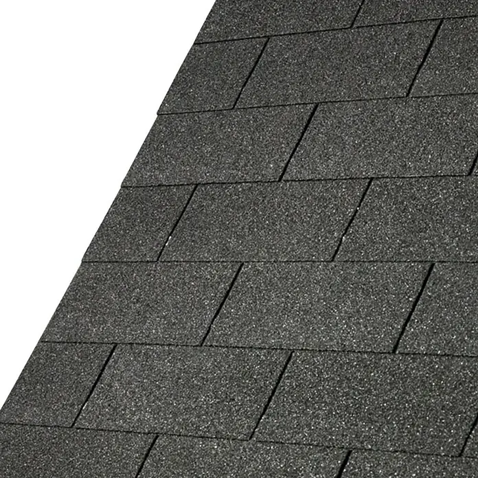 Karibu Bitumenschindeln - 3 m², Schwarz - Linke Seitenansicht