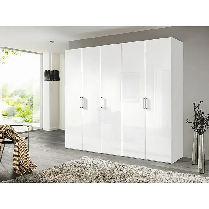 Express Möbel Kleiderschrank Brooklyn - L x B x H: 58 x 250 x 216 cm, Weiß, Ohne Spiegel, Lackiert - Stimmungsaufnahme