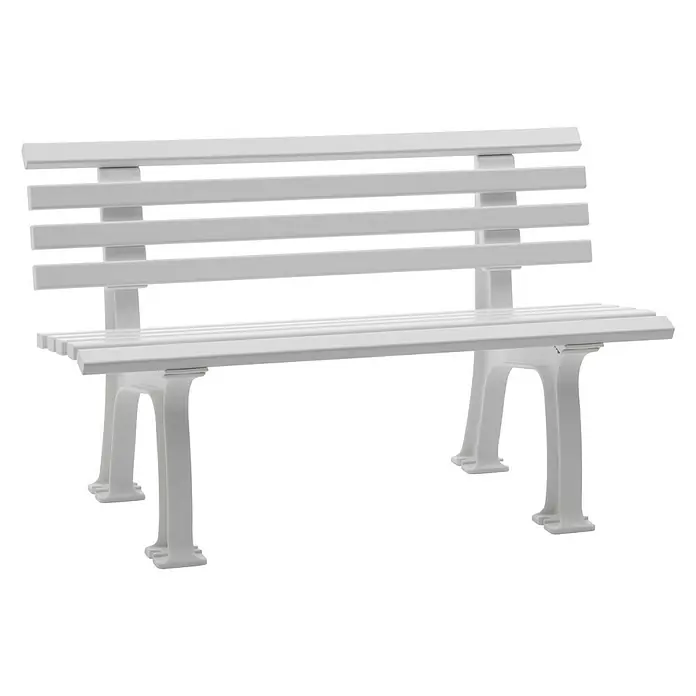 Blome Gartenbank Ibiza - Breite: 120 cm, PVC, Weiß - Vorderansicht