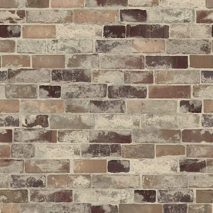 D-c-fix Ceramics Strukturtapete Vinyl-Tapete - Braun, Backstein, 400 x 67,5 cm - Vorderansicht