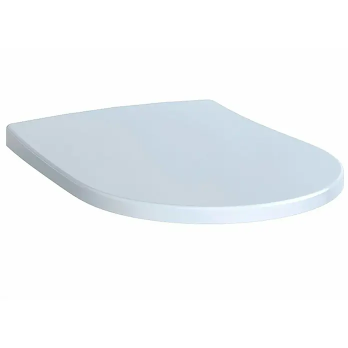 Geberit Acanto WC-Sitz Slim - Mit Absenkautomatik, Duroplast, Weiß - Vorderansicht