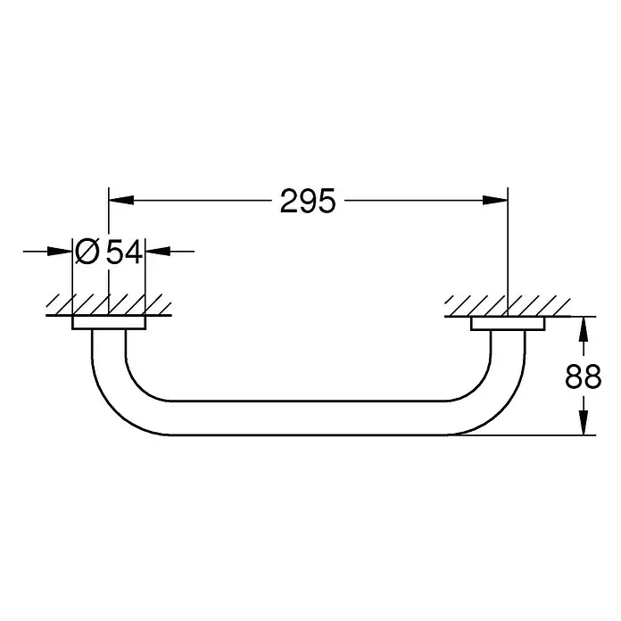 Grohe Essentials Asidero de baño - Ancho: 34,9 cm, Cromo, Brillante