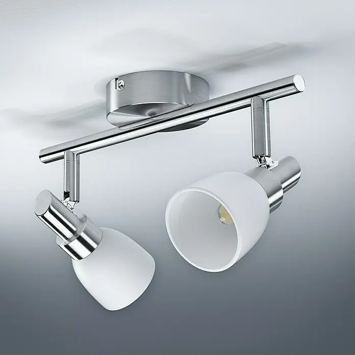 Ledvance LED-Deckenstrahler 827 - 4 W, L x B x H: 27,5 x 8 x 16 cm, Weiß/Silber, Warmweiß - Linke Seitenansicht