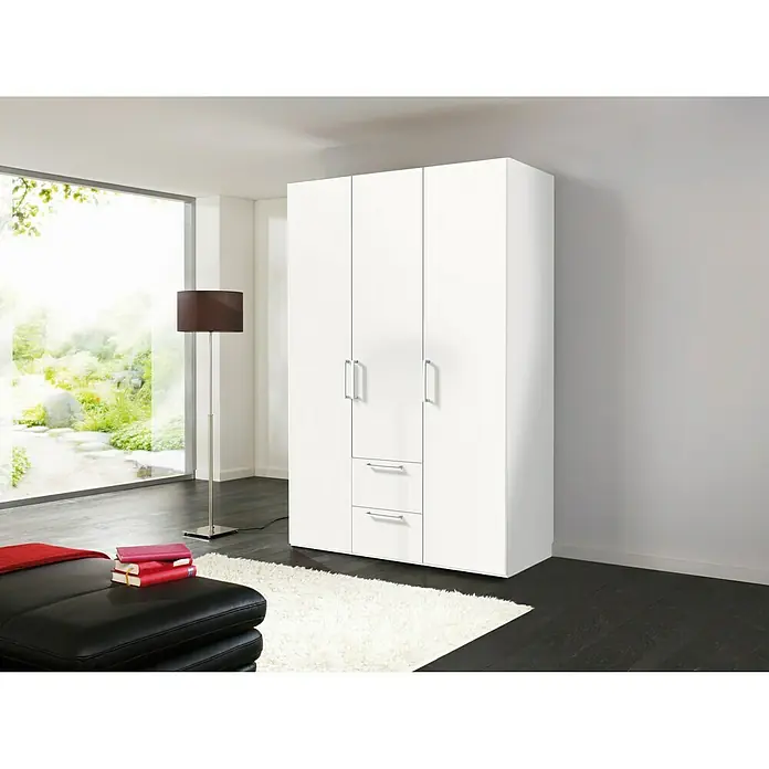Express Möbel Kleiderschrank Brooklyn - L x B x H: 58 x 150 x 216 cm, Weiß, Ohne Spiegel, Anzahl Schubladen: 2 Stk. - Stimmungsaufnahme