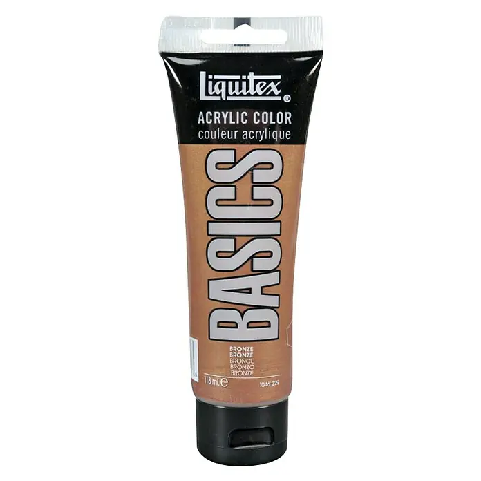 Liquitex Basics Acrylfarbe - Farbe: Bronze, 118 ml, Tube - Vorderansicht