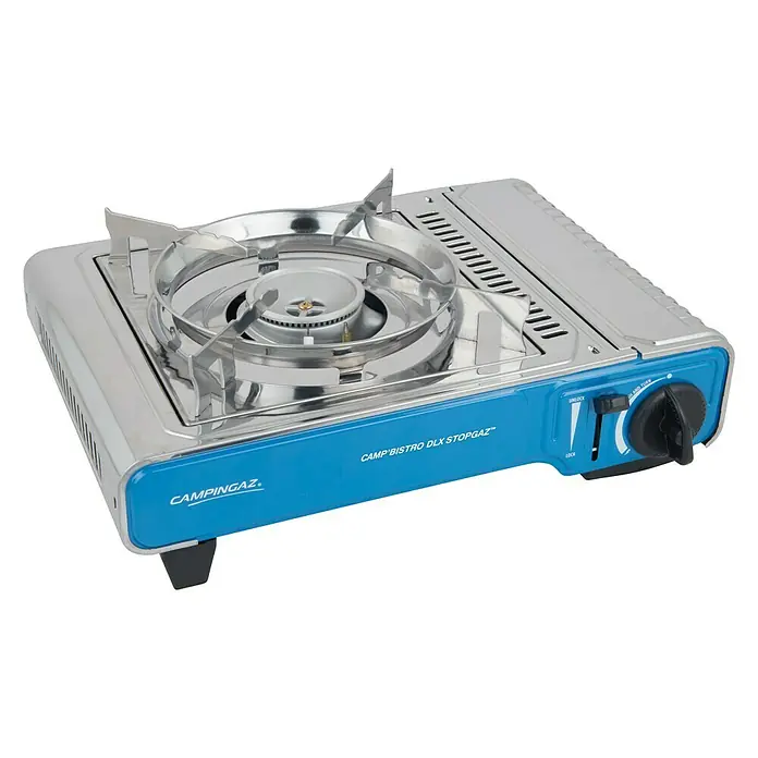 Campingaz Gaskocher Camp Bistro DLX - L x B x H: 285 x 370 x 125 mm, Leistung: 2.120 W, Mit Stopgaz-System - Vorderansicht