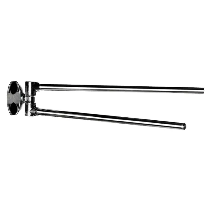 Ximax Handtuchhalter - 2-armig, Chrom, Geeignet für: Badheizkörper mit 10 bis 25 mm Rohrabstand - Linke Seitenansicht