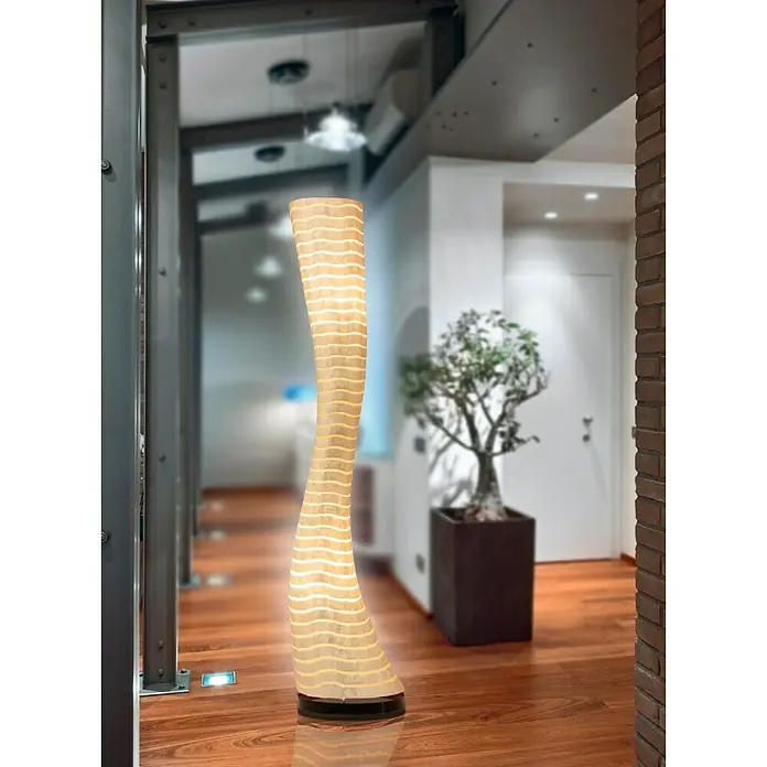 Globo Stehleuchte Bali - Höhe: 150 cm, Beige, E27