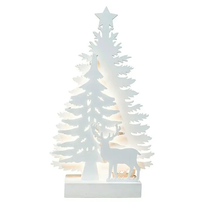 Tween Light Luz de Navidad LED Abetos y renos - 0,06 W, Blanco, 21 x 7 x 35 cm, Funciona con pilas