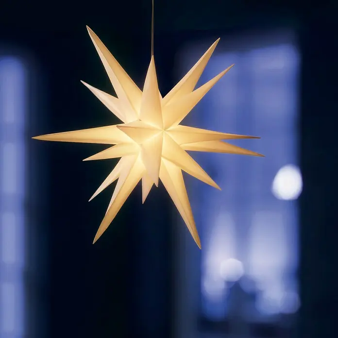 Tween Light Estrella LED colgante 3D - Para exterior, 1 luz, Diámetro: 100 cm, Blanco, Blanco cálido