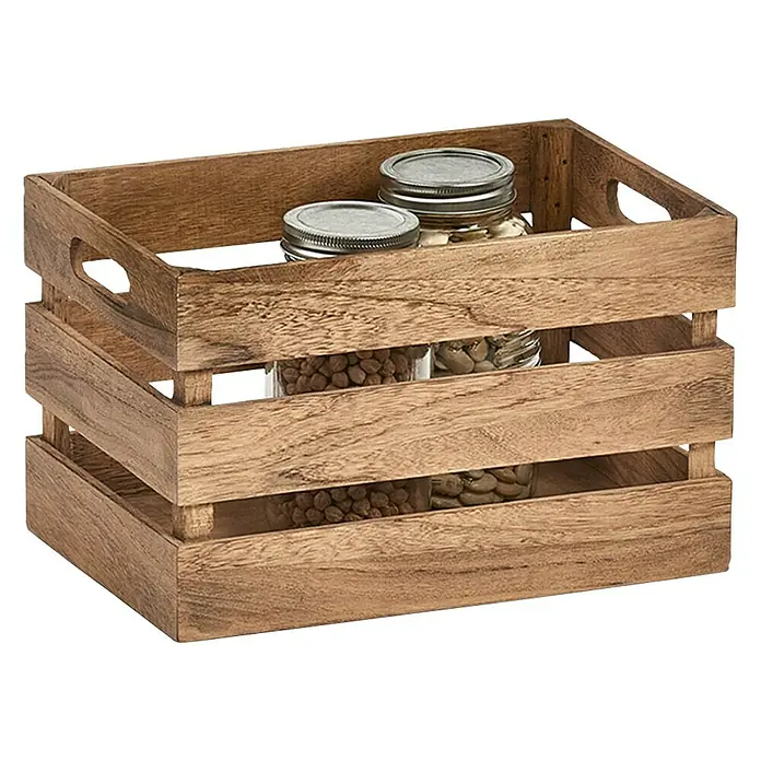 Zeller Present Holzkiste - 31 x 21 x 18,7 cm, Braun - Ansicht von oben
