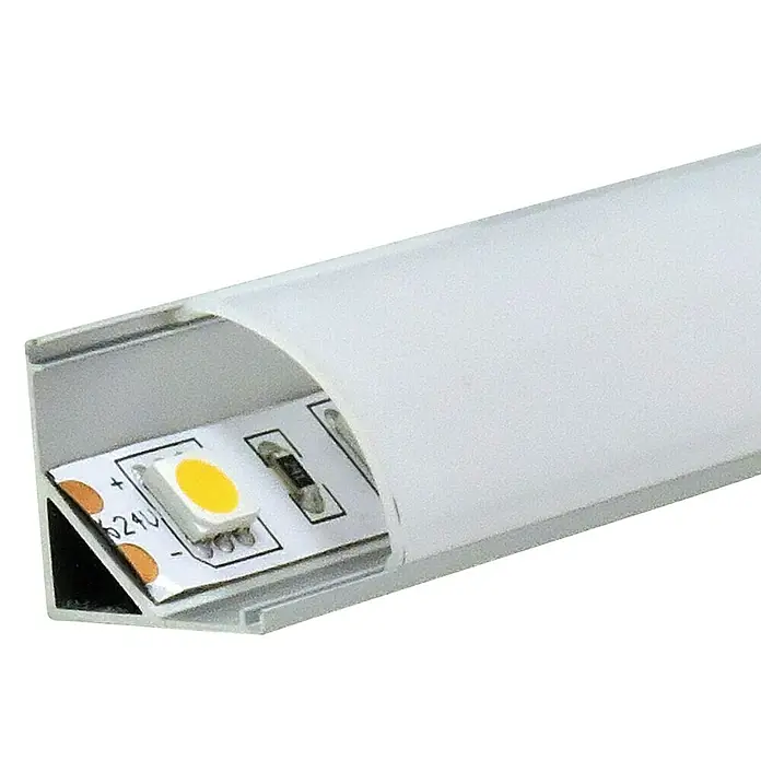 Alverlamp Perfil aluminio esquinero - L x An x Al: 2 m x 1,6 cm x 1,6 cm, Aluminio