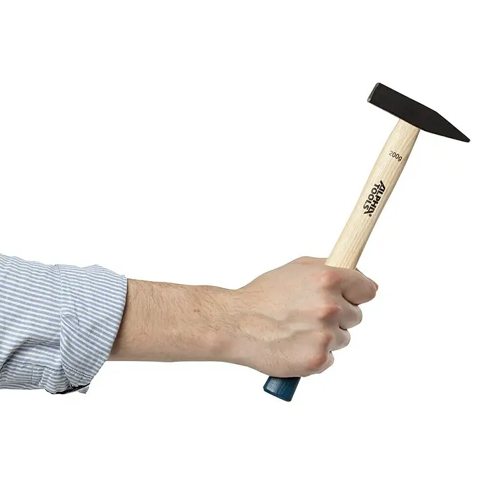 Alpha Tools Martillo de cerrajero - 200 g, Madera de fresno