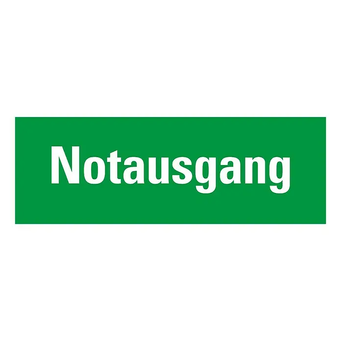 Pickup Fluchtwegschild - Motiv: Notausgang, L x B: 33 x 12 cm
