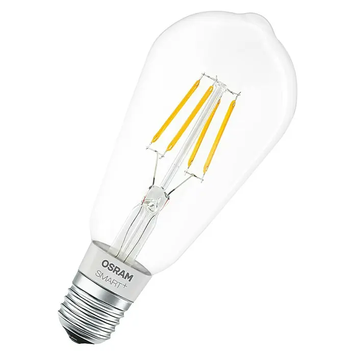 Ledvance Smart+ Bluetooth Ledlamp Edison 60 Filament - 5,5 W, E27, Transparant, Kaarsvorm