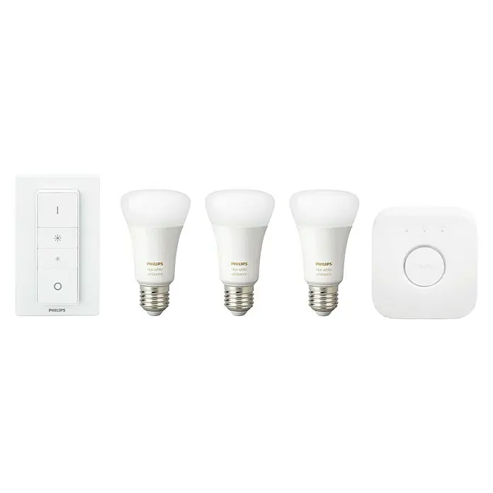 Philips Hue Pack bombillas LED Kit con mando a distancia - 10 W, E27, RGBW, Temperatura de color ajustable