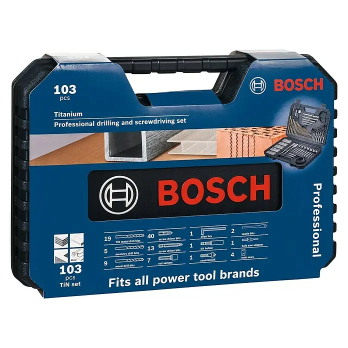 Bosch Professional Set de puntas y accesorios - 103 pzs.