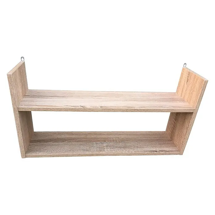 BHP Wandregal - L x B x H: 18 x 70 x 35 cm, Eiche - Linke Seitenansicht